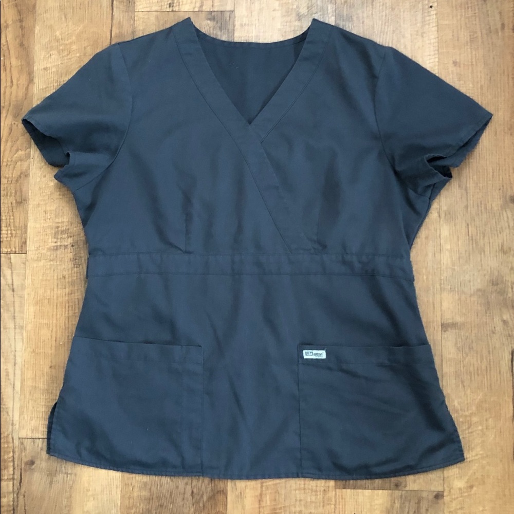 GREY’S ANATOMY Medical Uniform Scrub Top - Dark Gray, Medium